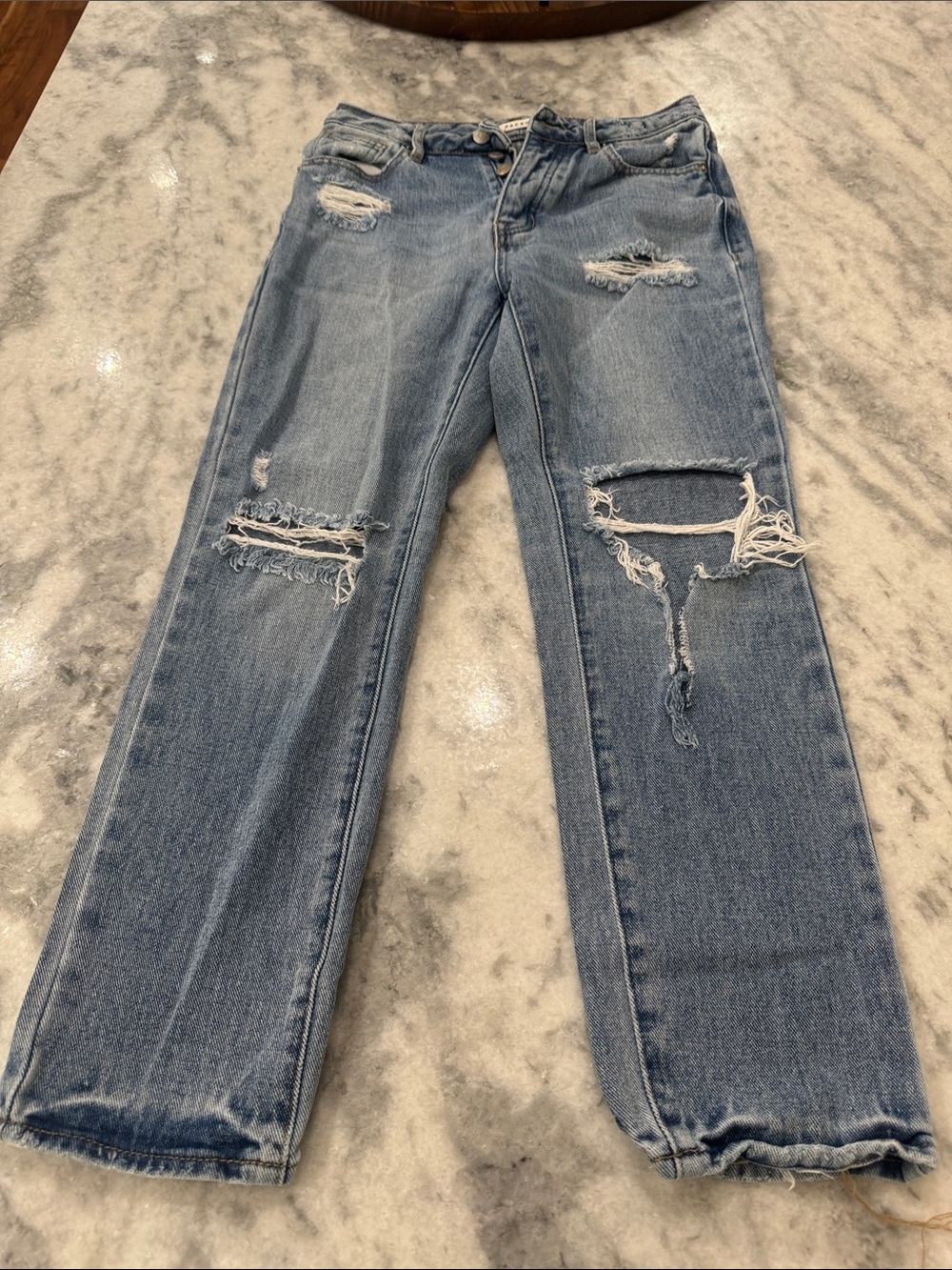PacSun Light Wash Ripped Boyfriend Jeans